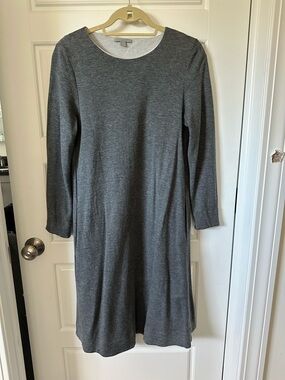COS Classic Grey Long-Sleeve Knit Dress - size EUR S
